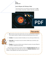 Recuerda: Guía de Repaso Del Sistema Solar