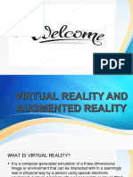 On Virtual Reality and Augmented Reality