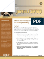 Effects and Consequences of Underage Drinking: Highlights