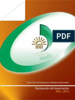 Cartilla Declaracion de Importacion 2012 PDF