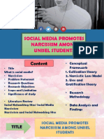 SOCIAL MEDIA PROMOTES NARCISSISM AMONG UNISEL STUDENTS