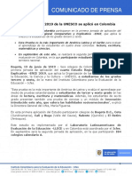 Inició Aplicación de La Prueba ERCE 2019 de La UNESCO en Colombia PDF