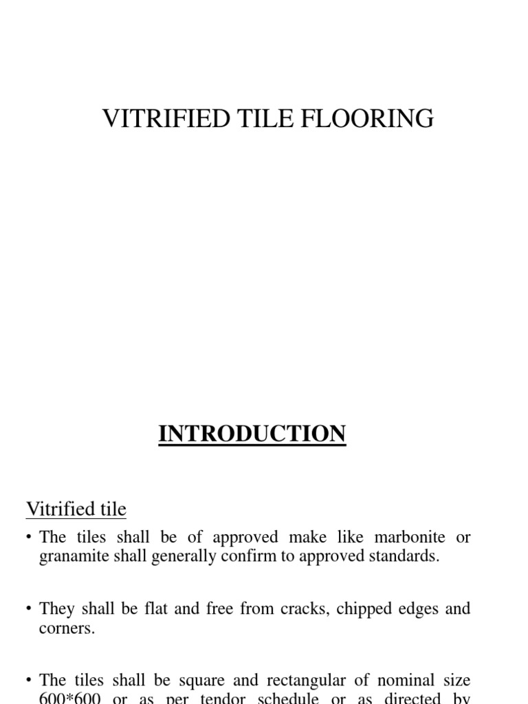 Vitrified Tile Laying Procedure Guide | PDF