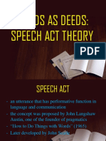 Words As Deeds: Speech Act Theory