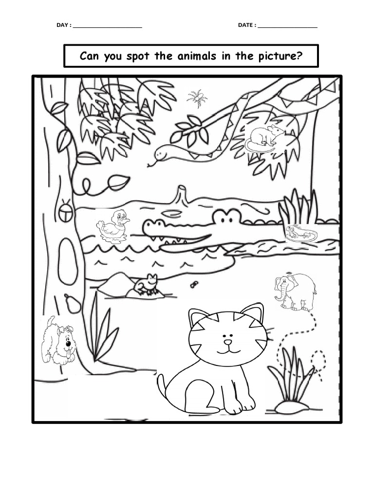 Can You Spot The Animal | PDF | Games & Activities