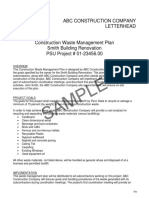 Construction proj Waste Management Plan - SAMPLE.pdf
