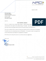 NPCI Letter To IFF