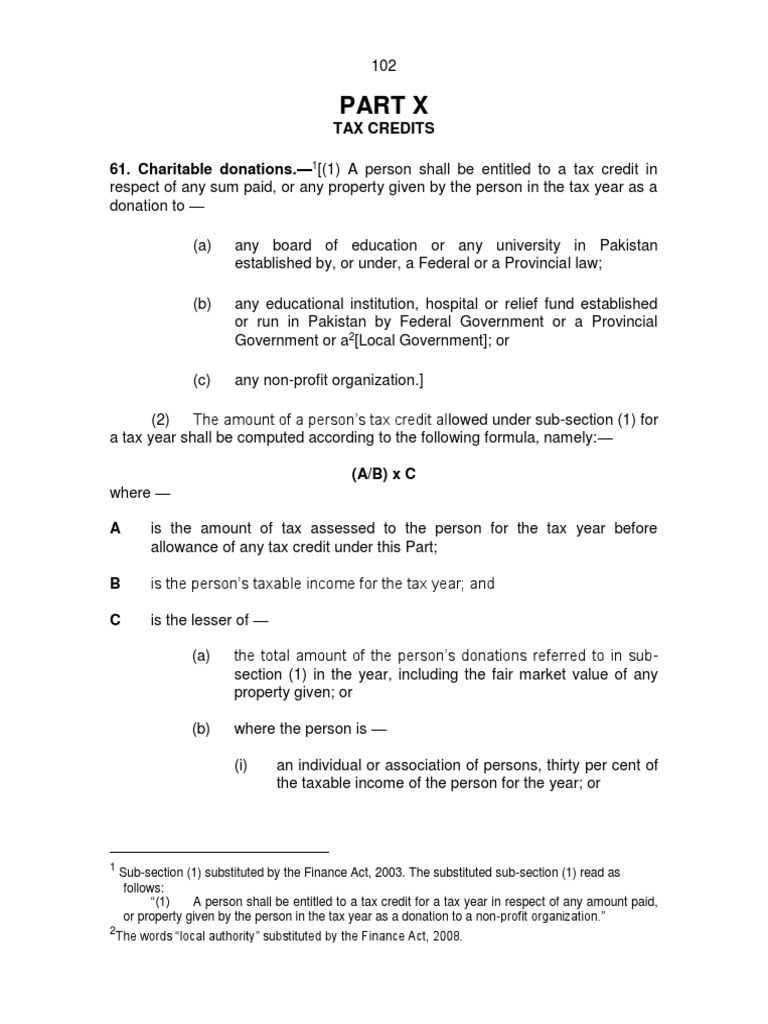 Tax Credits for Charitable Donations, Investments, and Health Insurance PDF Life Annuity