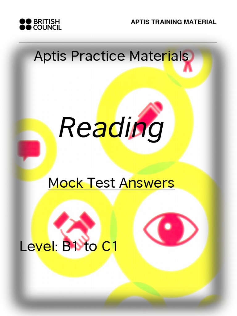 Aptis Practice Test Answers B1-C1 | PDF | Syntax | Syntactic Relationships