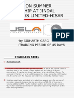 Project On Summer Internship at Jindal Stainless Limited-Hisar