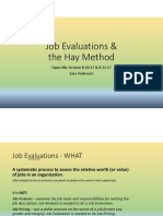 Job Evaluations & The Hay Method: Open Mic Session 8.20.17 & 8.22.17 Sara Anderson