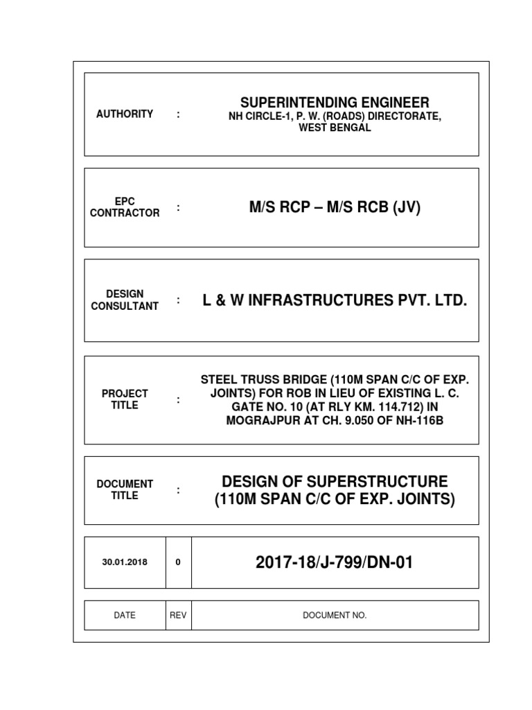 ry M/S RCP - M/S RCB (JV) : Superintending Engineer | PDF