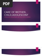 Care of Mother, Child, Adolescent