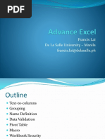 Advance Excel - Part 2 of 2