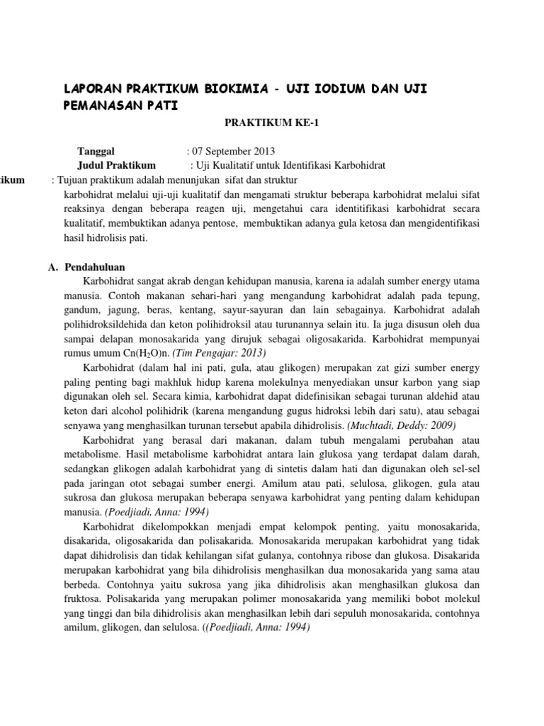 Laporan Praktikum Biokimia Docx