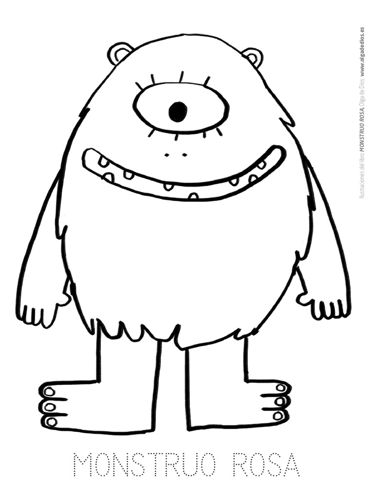 Coloreables Monstruo Rosa | PDF