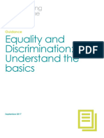 Equality and Discrimination: Understand The Basics: Guidance
