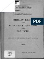 Military Report On The Netherlands Possessions in The East Indies 1919 0