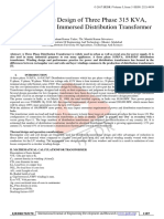 An Innovative Design of Three Phase 315 KVA, 11/0.433KV Oil Immersed Distribution Transformer