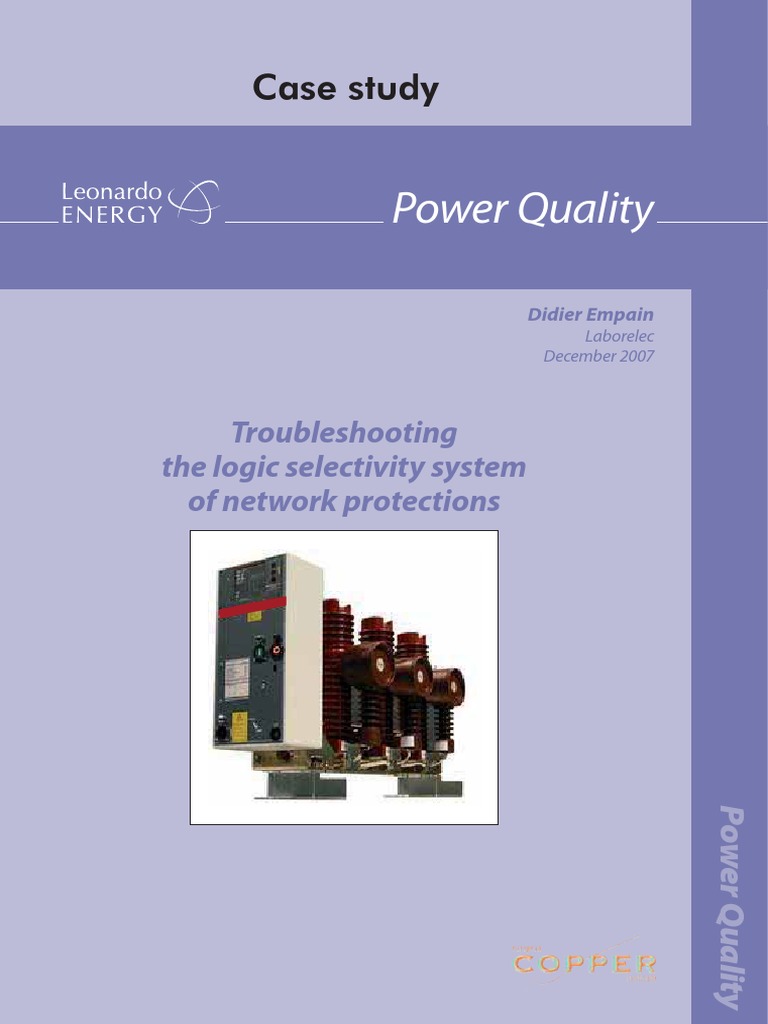 Power Quality: Case Study | PDF | Relay | Electrical Engineering