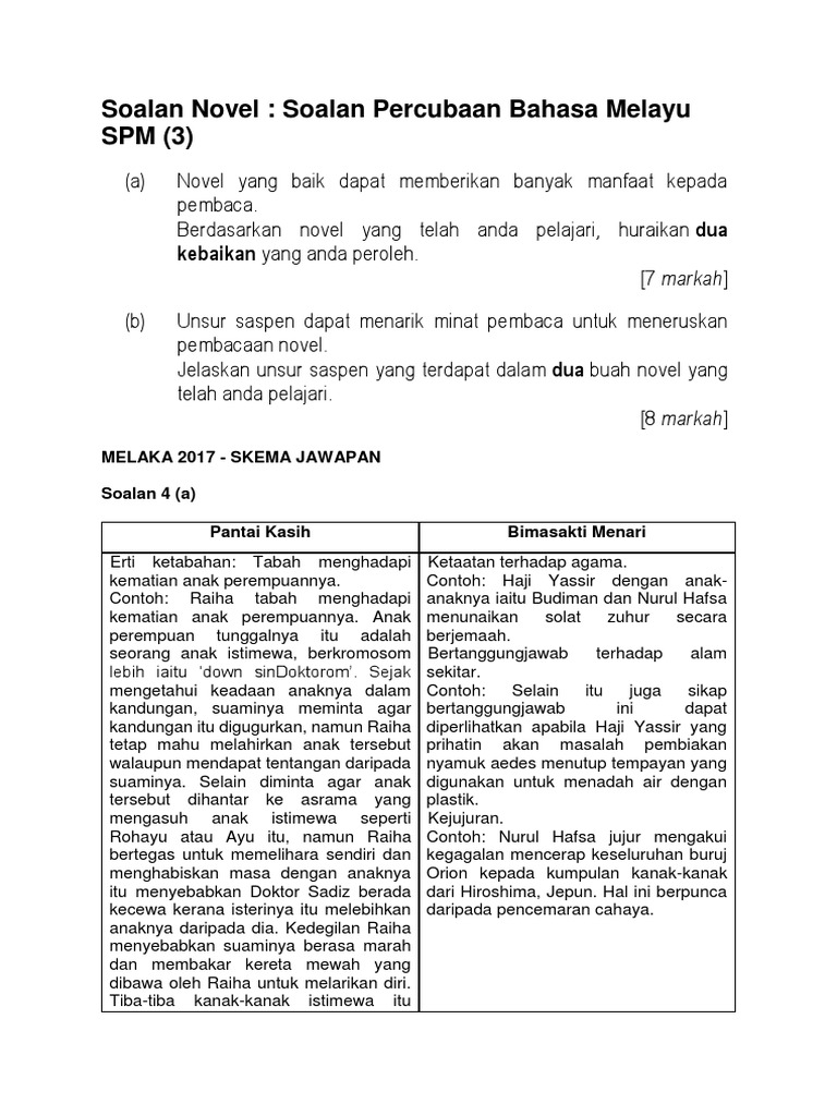 Soalan Novel Pdf