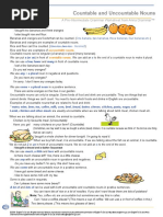 Countable and Uncountable Nouns