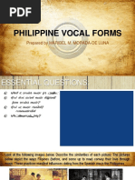 Philippine Vocal Forms: Prepared by Maribel M. Morada-De Luna