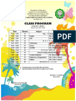 Class Program. Grade 5 Molave