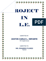Project IN L.E.: Justin Carlo L. Infante