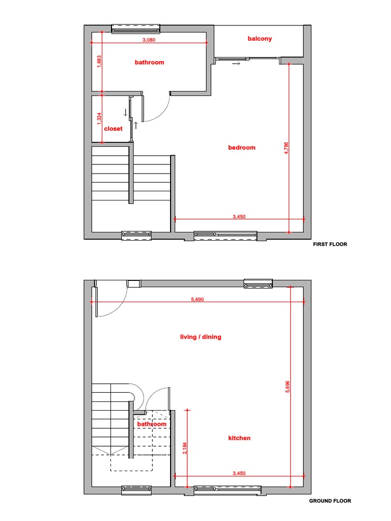 Floor Plan with Room Dimensions | PDF