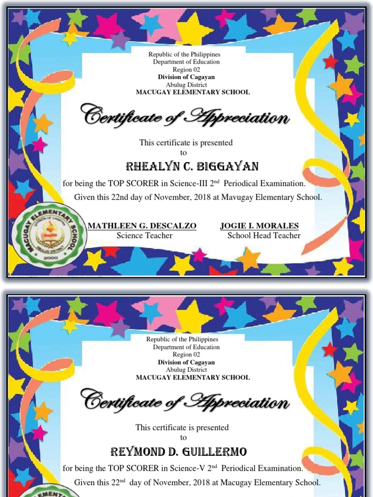 Certificate 2 | PDF | Philippines | Learning