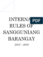 Barangay Smart Internal Rules and Records 2013-2016