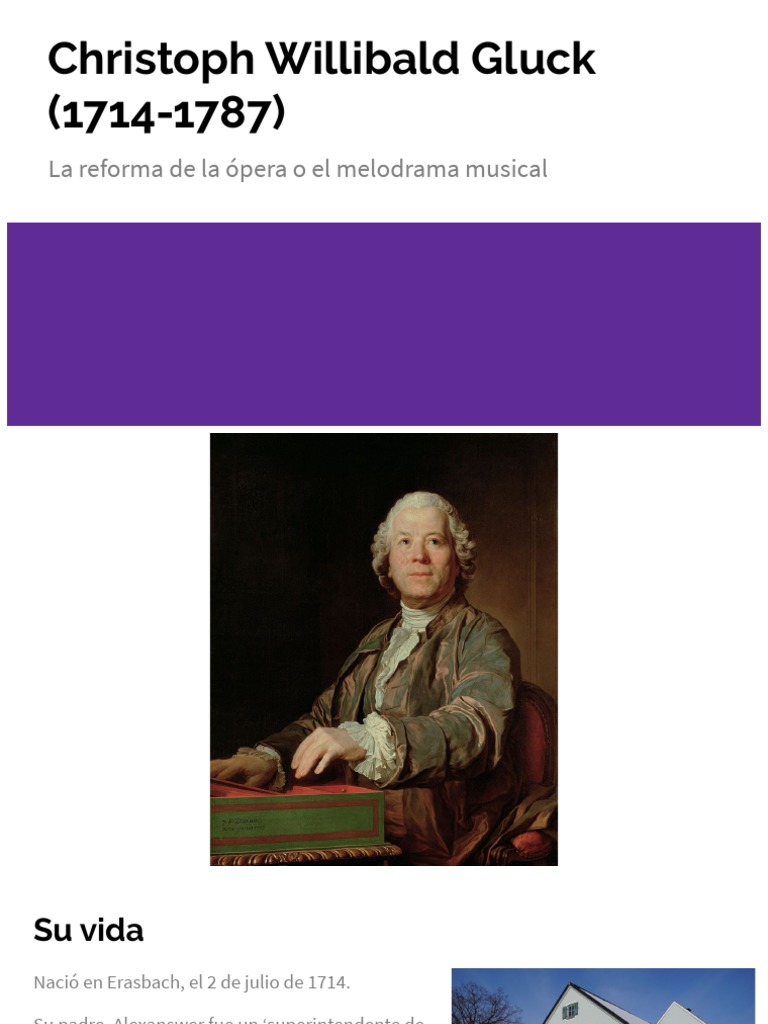 Christoph Willibald Gluck 1714 1787 Opera Musica Vocal