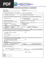 Locational Clearance Application