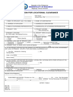 Locational Clearance Application