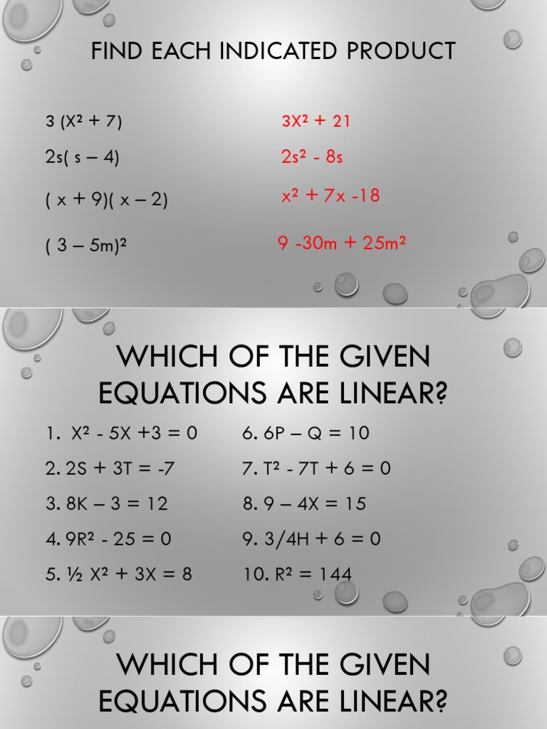Find Each Indicated Product 2s (S 4) (X + 9) (X 2) (3 5m) PDF