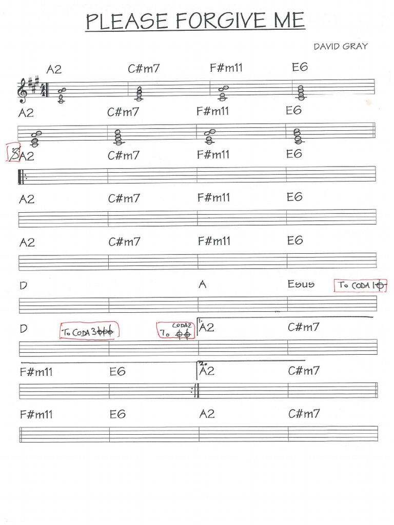 Please Forgive Me - A Major | PDF