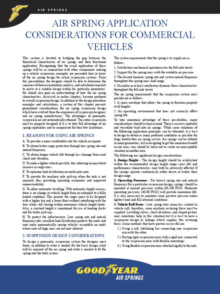 Air Spring Design for Commercial Vehicles | PDF | Suspension (Vehicle ...