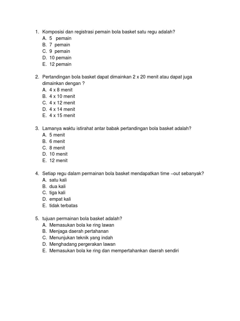 Soal Penjaskes Semester Genap Kelas Xi 2014 2015 Pdf
