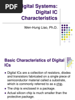 Digital Systems: Digital IC Characteristics: Wen-Hung Liao, PH.D