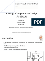 Leakage Compensation Design For SRAM: Keerthi Sagar 180942008