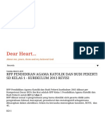 Dear Heart..._ Rpp Pendidikan Agama Katolik Dan Budi Pekerti Sd Kelas 1 - Kurikulum 2013 Revisi