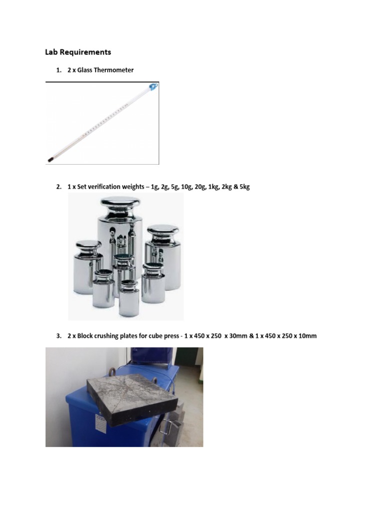 Lab Requirements 1. 2 X Glass Thermometer PDF