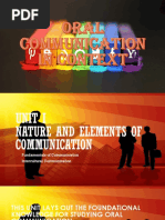 Unit I - Nature and Elements of Communication