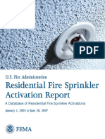 Sprinkler Activation Report