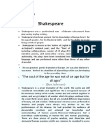 Shakespeare: "The Soul of The Age He Was Not of An Age But For All Ages"