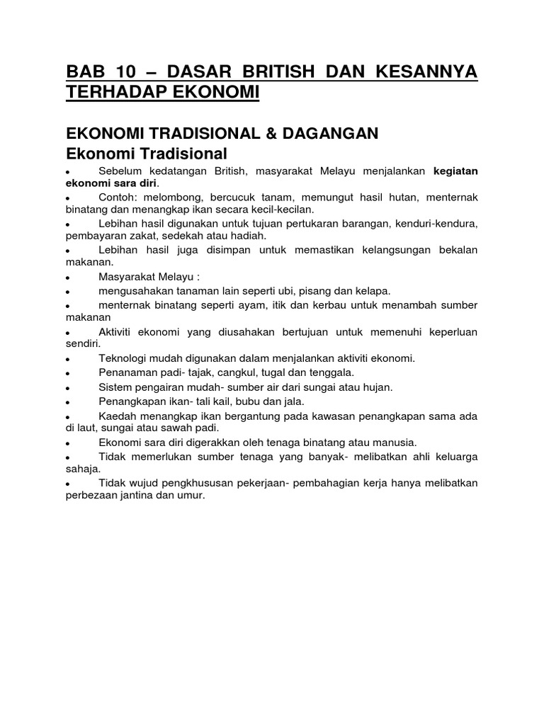 Sejarah Bab 10 | PDF