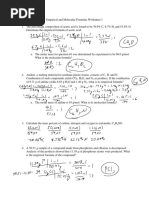 Chapter 8 Empirical and Molecular Formulas Worksheet 1 Key PDF