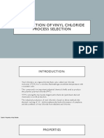 Production of Vinyl Chloride Process Selection