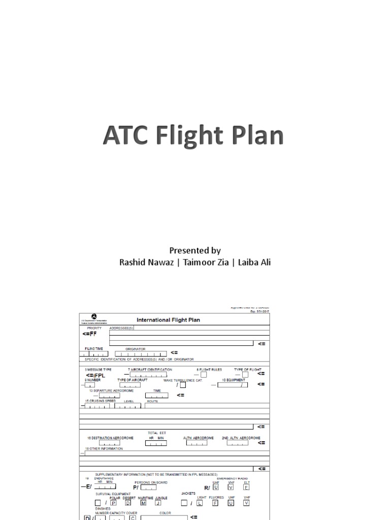 ATC Flight Plan Download Free PDF Instrument Flight Rules Air